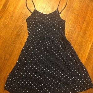 H&M Navy/white Polka-dot Dress
